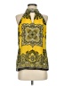 Cache 100% Polyester Yellow Sleeveless Blouse Size S - photo 1