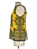 Cache 100% Polyester Yellow Sleeveless Blouse Size S - photo 5