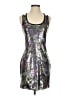 As U Wish 100% Polyester Metallic Silver Cocktail Dress Size S - photo 1