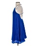 AaKaa 100% Polyester Solid Blue Cocktail Dress Size S - photo 5