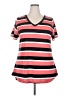 Lularoe Stripes Red Short Sleeve T-Shirt Size 2X - photo 1