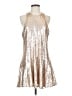 Free People 100% Polyester Metallic Silver Cocktail Dress Size S - photo 1