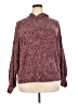 Athleta Animal Print Burgundy Pullover Sweater Size 2X - photo 1