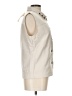 TanJay Ivory Sleeveless Button-Down Shirt Size 12 - photo 4