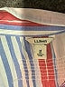 L.L.Bean 100% Cotton Stripes Blue 3/4 Sleeve Button-Down Shirt Size M - photo 4