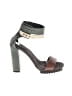 Brunello Cucinelli 100% Leather Gray Sandals Size EU 36 1/2 - photo 1