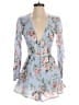 Zimmermann 100% Linen Floral Blue Romper Size 6 (1) - photo 1
