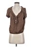 Zara Basic Brown Short Sleeve Blouse Size S - photo 1