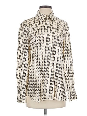 Lafayette 148 New York Long Sleeve Silk Top (view 1)