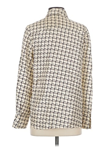 Lafayette 148 New York Long Sleeve Silk Top (view 2)