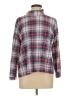 Lands' End 100% Cotton Plaid Red Long Sleeve Turtleneck Size L (petite) - photo 1
