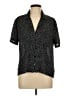 Lulus 100% Polyester Polka Dots Black Short Sleeve Blouse Size L - photo 1