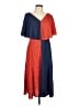 Derek Lam 100% Polyester Polka Dots Blue Casual Dress Size EU (IT) 46 / US 10 - photo 1