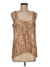 SW3 Bespoke 100% Polyester Tan Sleeveless Blouse Size M - photo 1