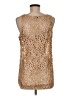 SW3 Bespoke 100% Polyester Tan Sleeveless Blouse Size M - photo 2