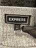 Express 100% Cotton Color Block Gray Pullover Sweater Size S - photo 7