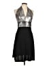 Mandee Metallic Silver Cocktail Dress Size L - photo 1