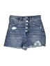 Express Blue Denim Shorts Size 0 - photo 1