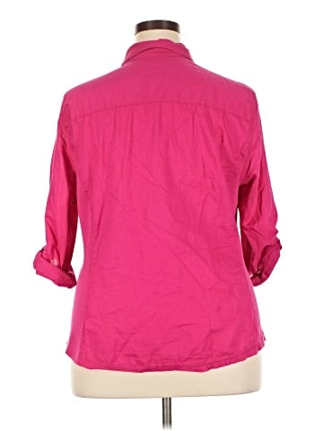 Old Navy Plus 3/4 Sleeve Button-Down Shirt (view 2)