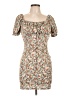 iris Floral Tan Casual Dress Size L - photo 1