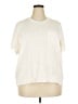 Nordstrom 100% Viscose Ivory Short Sleeve Top Size 2X - photo 1