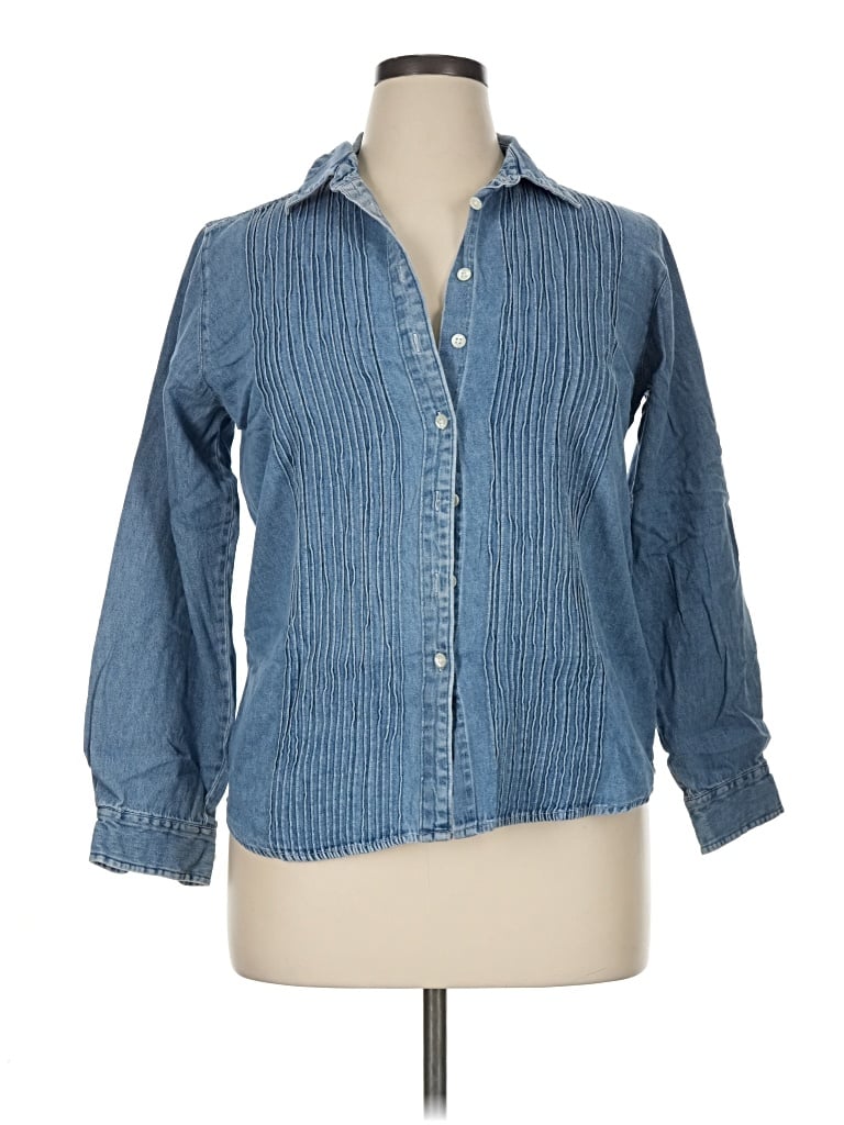 Pre-owned Orvis Long Sleeve Button Down Shirt In Blue