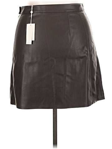 Rebecca Taylor Faux Leather Skirt (view 2)
