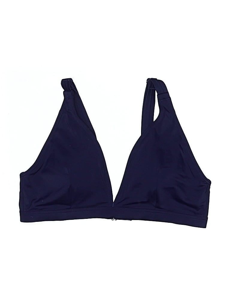 Click to view more detailed imagery on our partner's website Pre-owned Blanqi Swimsuit Top Blue Solid Pattern Swimwear