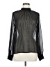Chelsea28 Metallic Black Long Sleeve Blouse Size M - photo 1