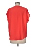 Banana Republic 100% Polyester Orange Short Sleeve Blouse Size M - photo 2
