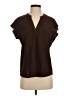 Jules & Leopold Brown Short Sleeve Blouse Size S - photo 1