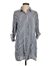 Tommy Bahama 100% Viscose Stripes Blue 3/4 Sleeve Button-Down Shirt Size S - photo 1