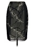Express 100% Polyester Graphic Black Casual Skirt Size 9 - 10 - photo 1
