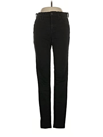 Madewell Tall 9" Mid-Rise Skinny Jeans in ISKO Stay Black&trade; (view 1)