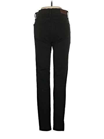 Madewell Tall 9" Mid-Rise Skinny Jeans in ISKO Stay Black&trade; (view 2)