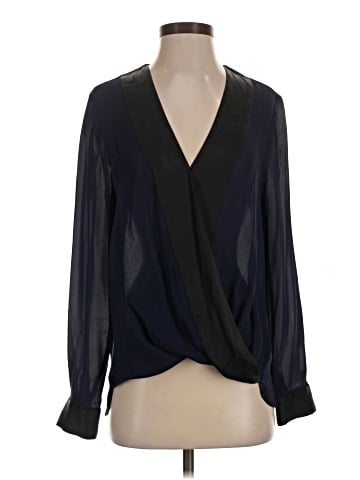 L'Agence Long Sleeve Silk Top (view 1)