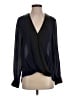 L'Agence 100% Silk Black Long Sleeve Silk Top Size S - photo 1
