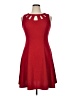 Alyx Solid Red Cocktail Dress Size 14 - photo 1