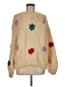 FRNCH 100% Acrylic Hearts Tan Pullover Sweater Size M - photo 1
