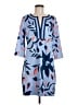 Gretchen Scott Designs Print Blue Casual Dress Size M - photo 1