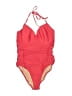 J.Crew Solid Red One Piece Swimsuit Size 12 - photo 1