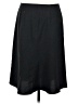 Poleci Solid Black Casual Skirt Size 8 - photo 2