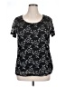 Elementz Black Short Sleeve Top Size 1X - photo 1