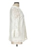 Elle 100% Nylon Ivory 3/4 Sleeve Blouse Size L - photo 4