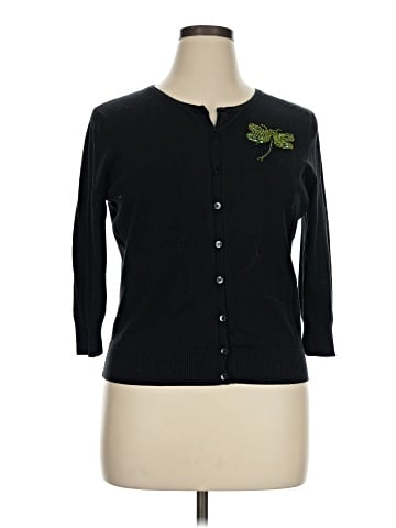 Notations Silk Cardigan (view 1)