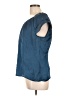 DressBarn 100% Polyester Blue Short Sleeve Blouse Size L - photo 5