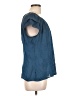 DressBarn 100% Polyester Blue Short Sleeve Blouse Size L - photo 4