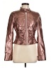 Bebe 100% Polyurethane Metallic Brown Jacket Size M - photo 1