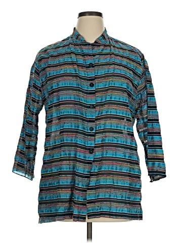 CTC Carol Turner Collection 3/4 Sleeve Button-Down Shirt (view 1)