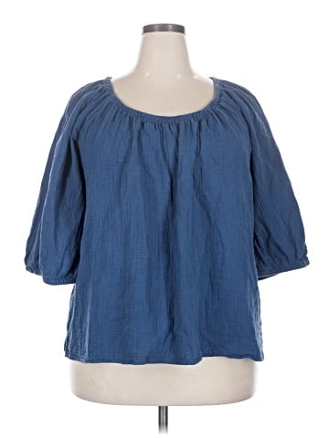 Caslon 3/4 Sleeve Blouse (view 1)
